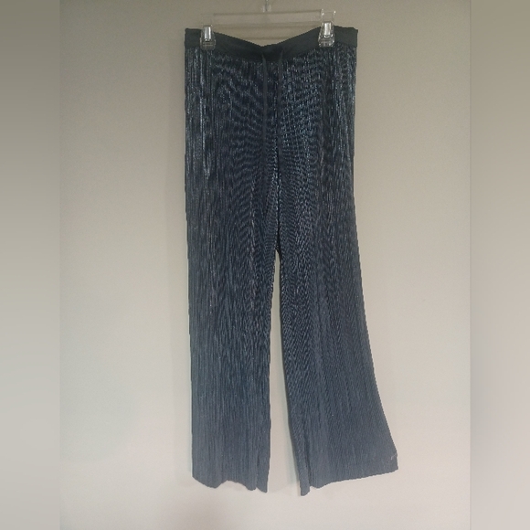 Victoria's Secret Pants - Victoria's Secret Blue Silver Pleated Trousers